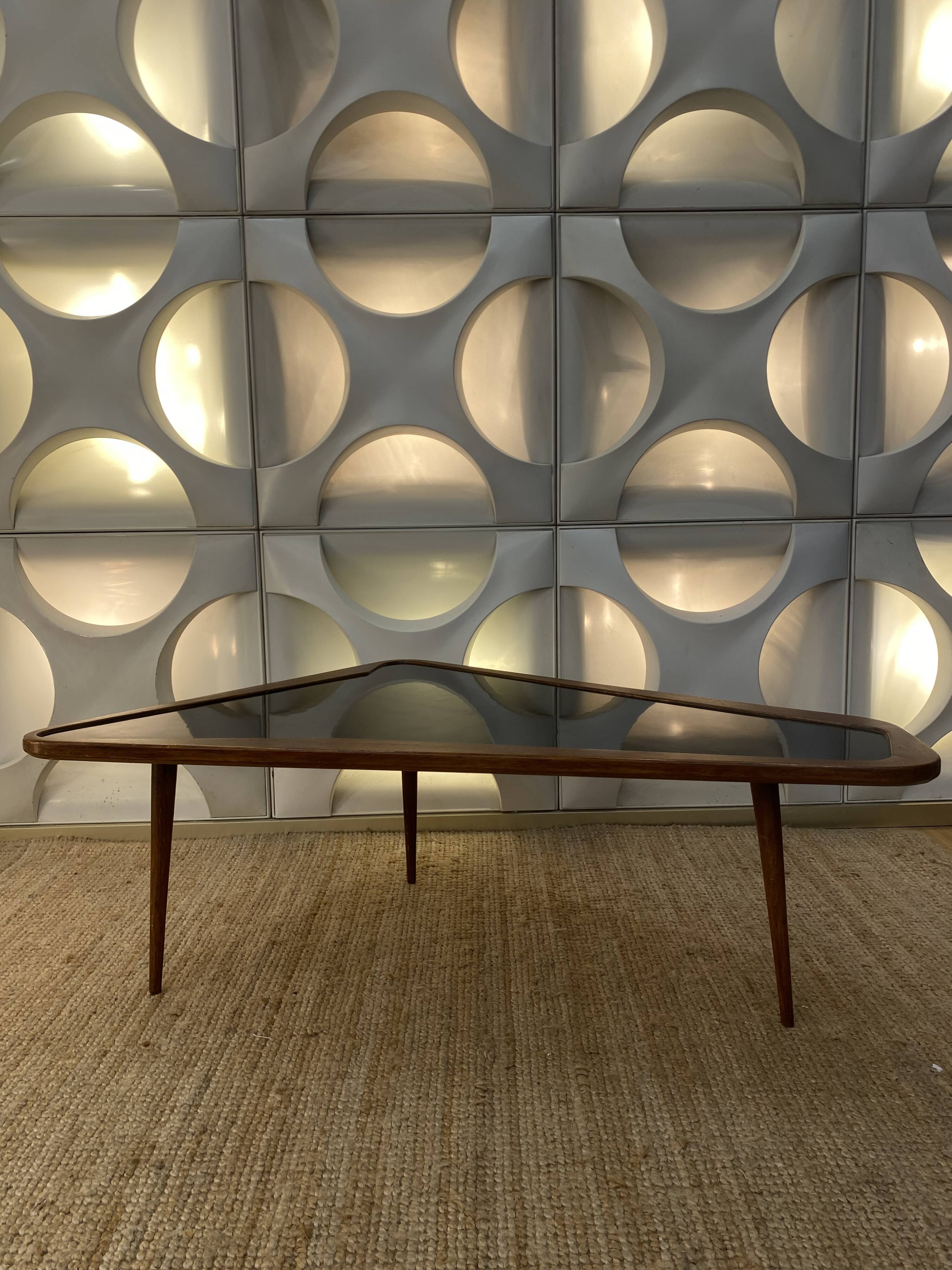 Vintage Coffee Table by Charles Ramos Free Form 1950