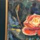 Original Swedish Oil on Canvas – “Yellow Rose” by B. Högsk – Signed – Vintage & Framed – 33 × 33 cm (13" × 13")