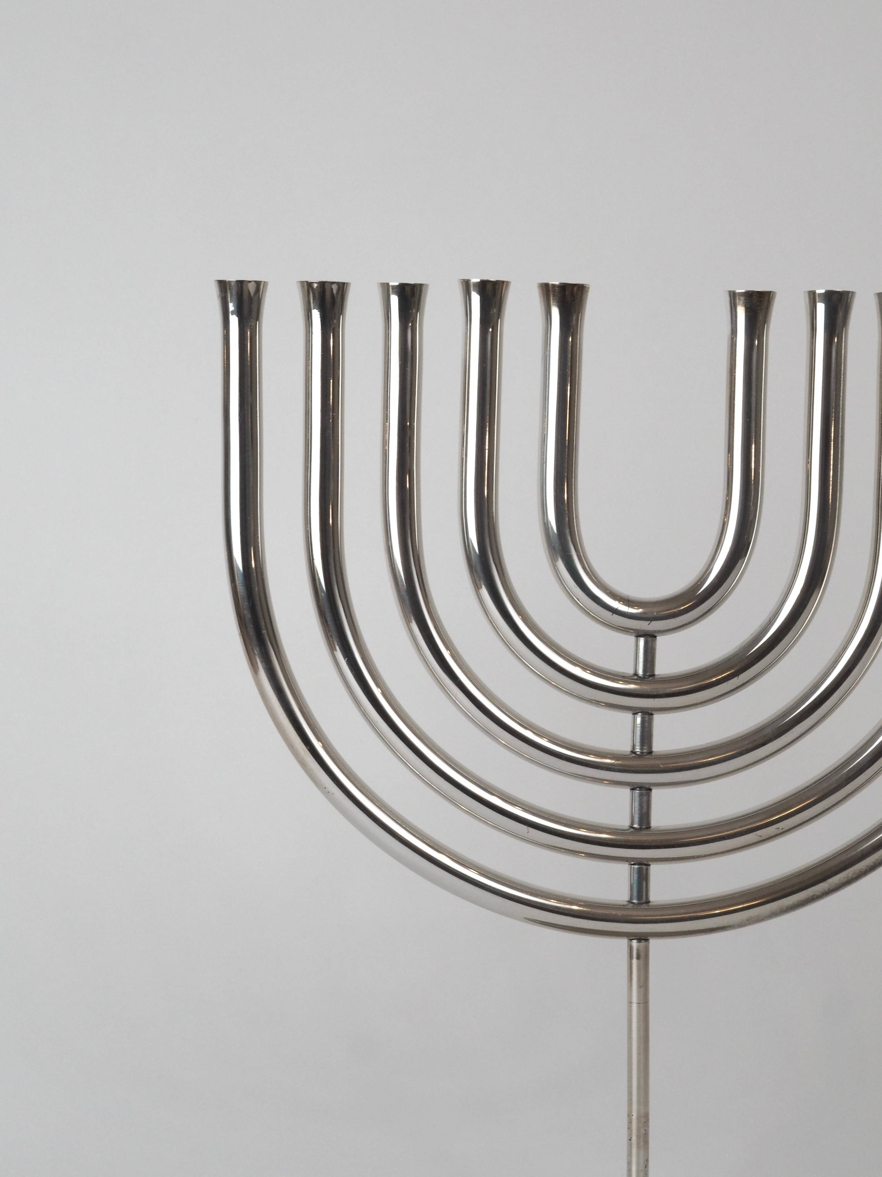 Chandelier cinétique moderniste du milieu du siècle, plaqué argent, à 10 lumières, Berndorf, années 1960