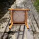 Vintage straw wood chair