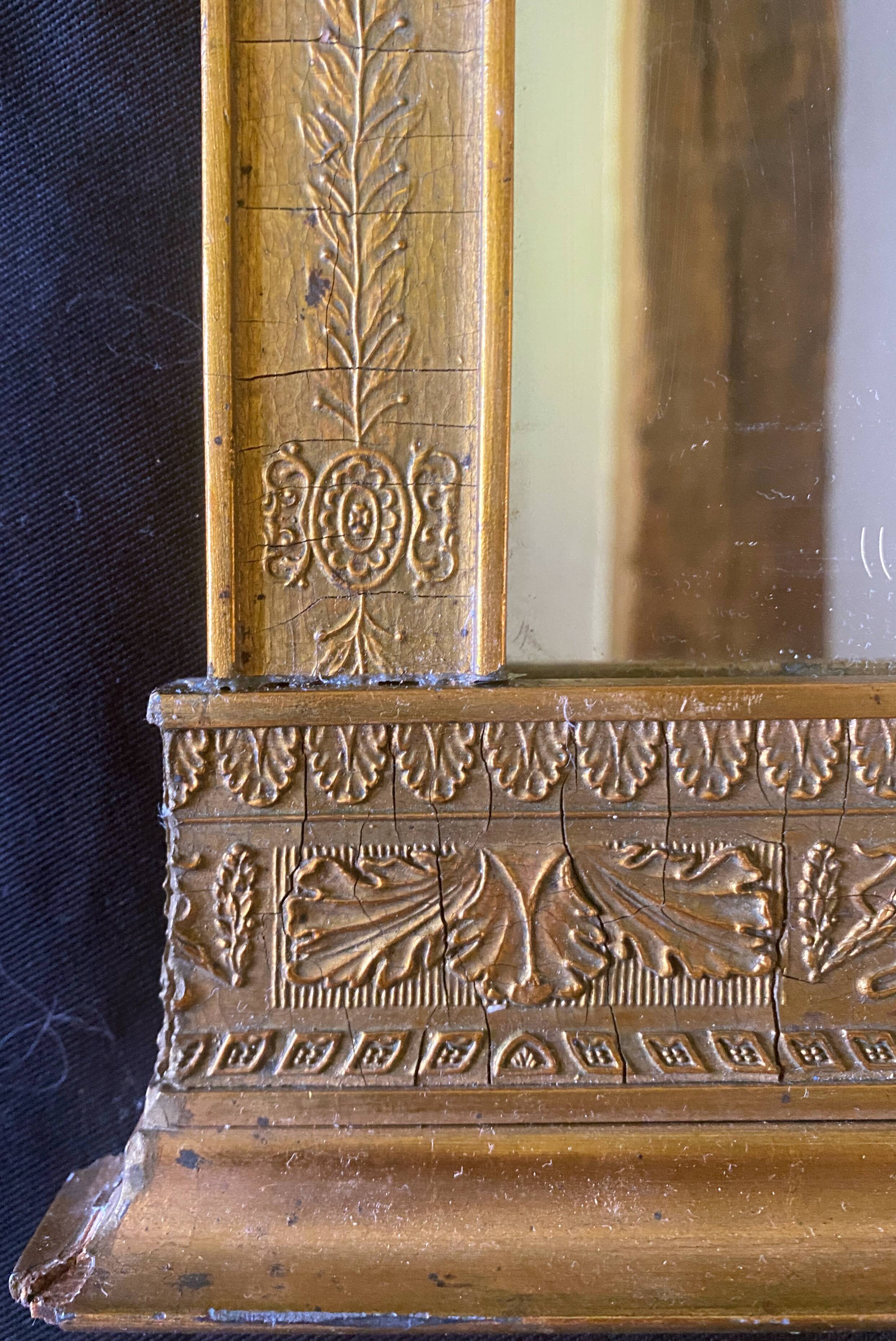 Framed mirror "friezes and ram's head" neoclassical