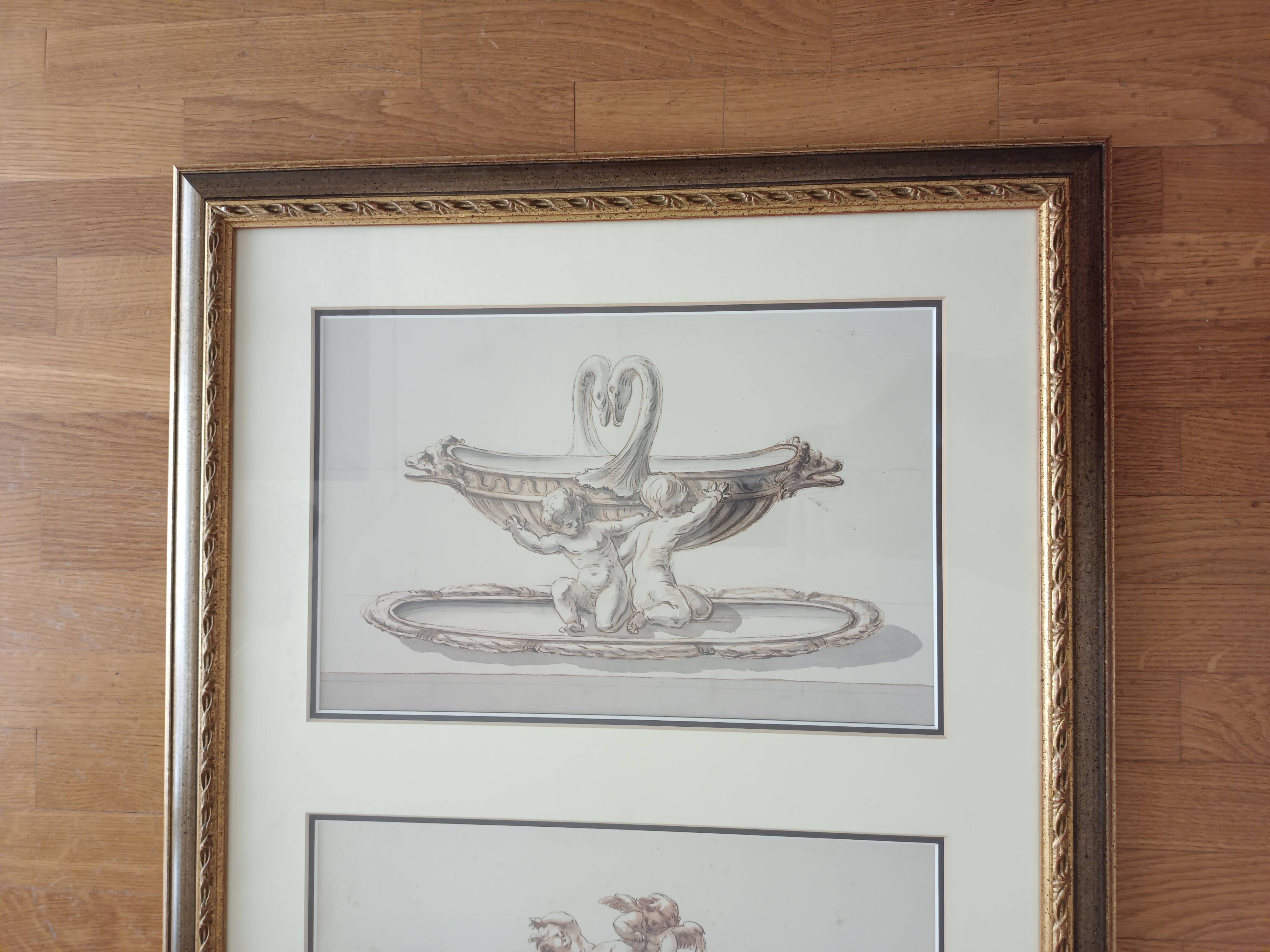 Pencil and watercolor drawings, 19th century