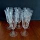 6 Luminarc foliage champagne flutes from the 60s