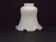 White Opaque Glass Bell Shaped Shade With Contrasting Frilled Edge