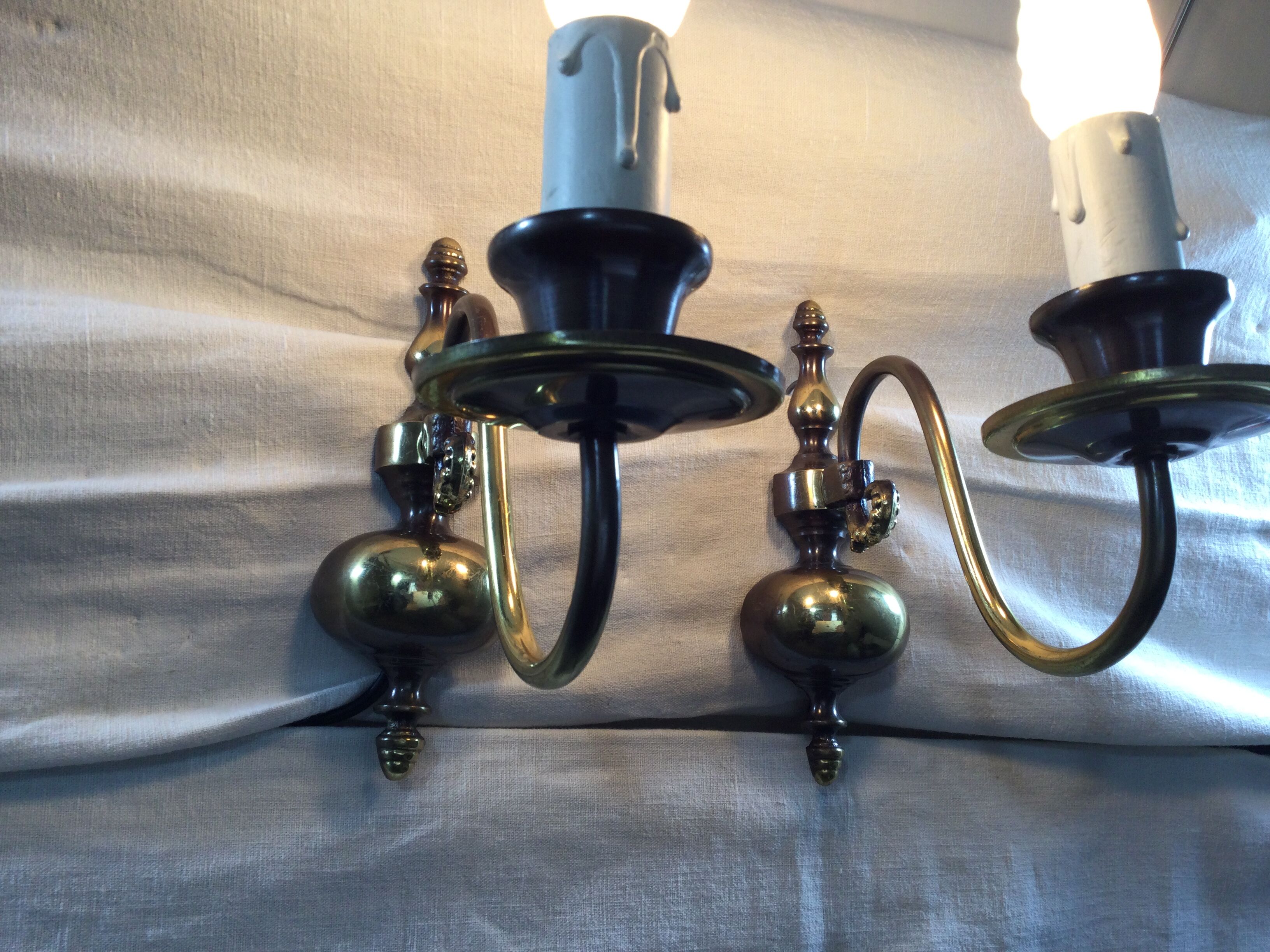 Dutch pair of sconces
