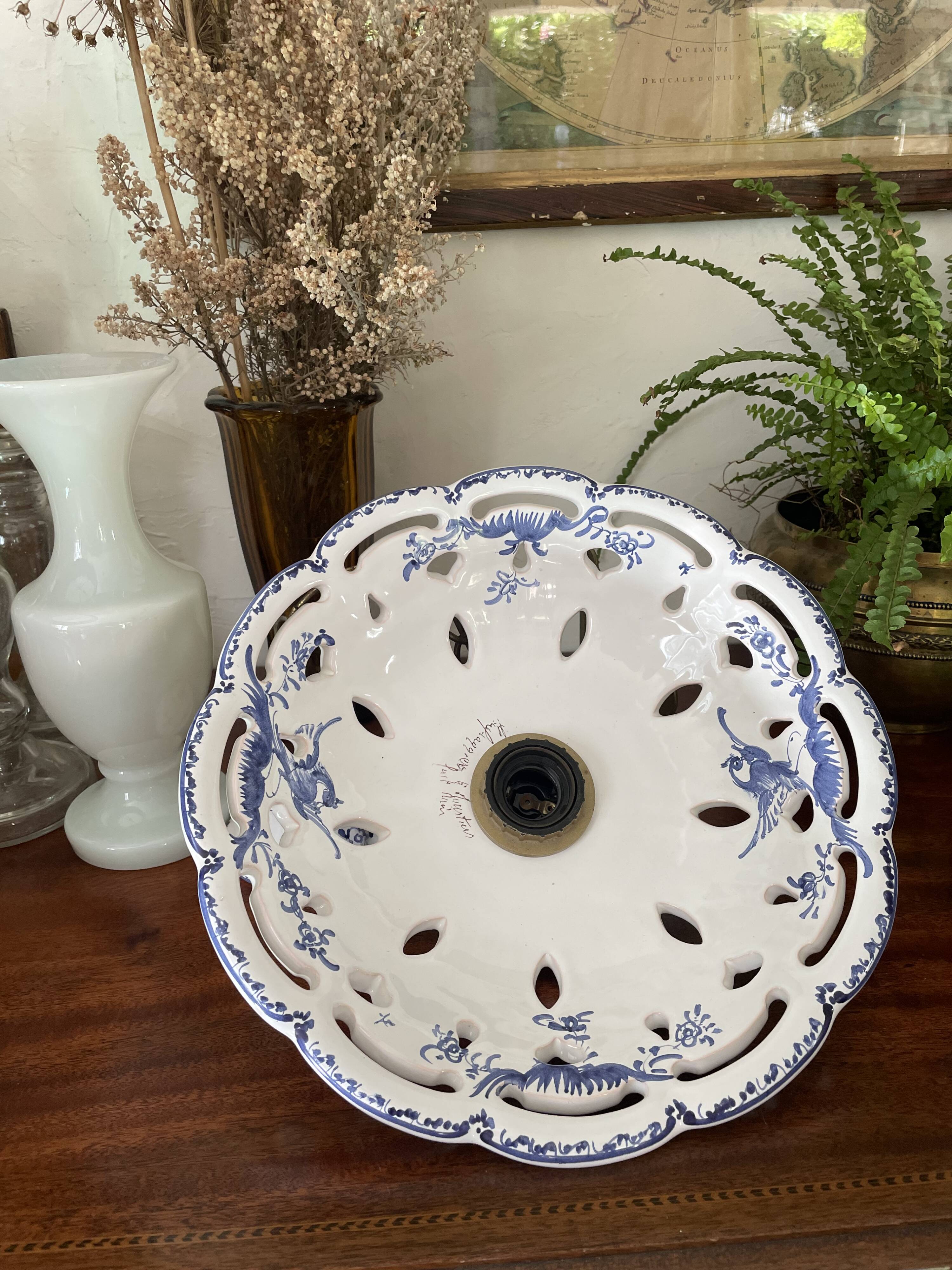 Suspension Vintage ceramic moustiers