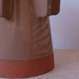 Handmade beige sculptural ceramic vase