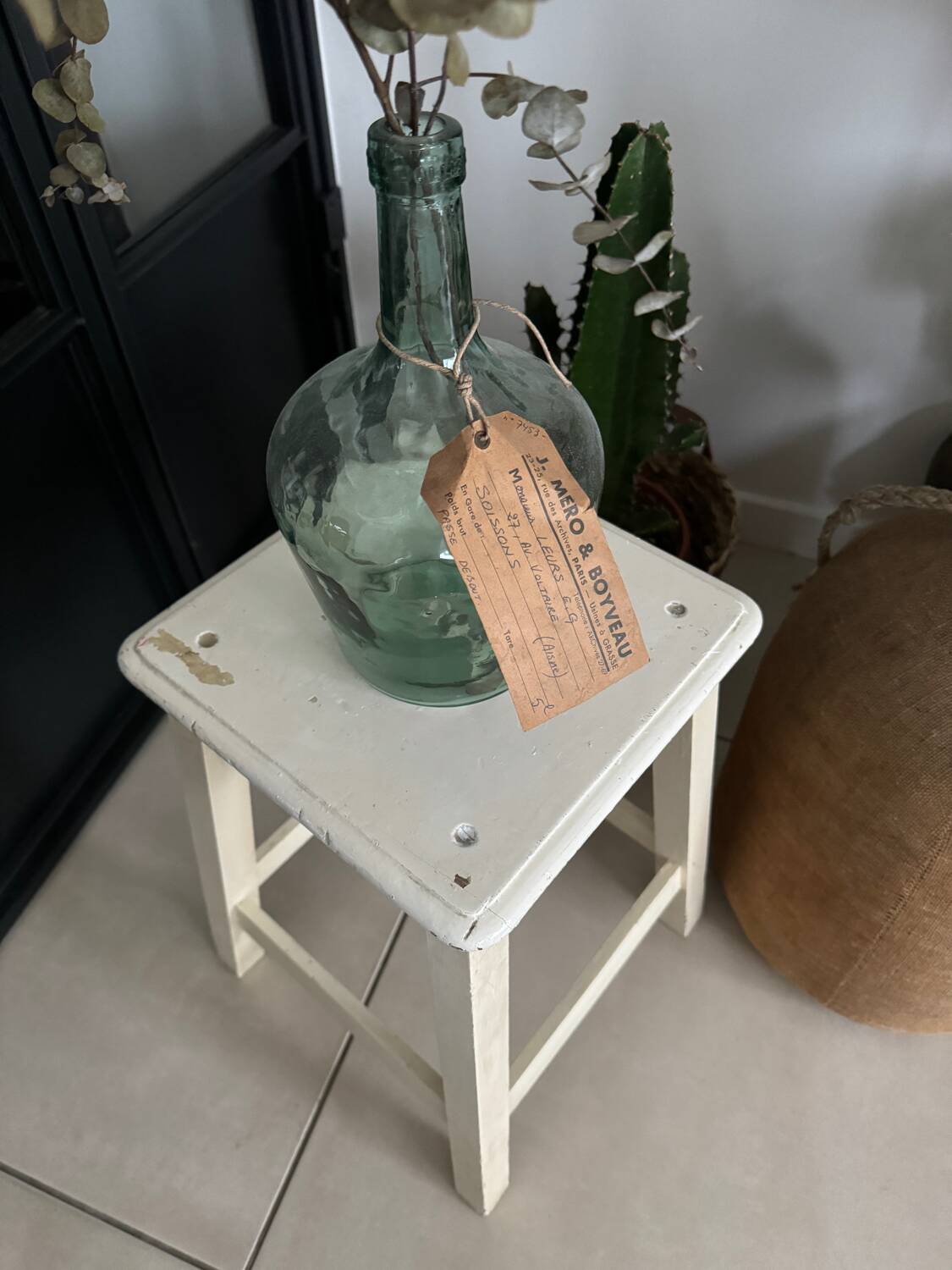 Old wooden painter's stool