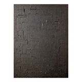 Minimalist black monochrome abstract painting table