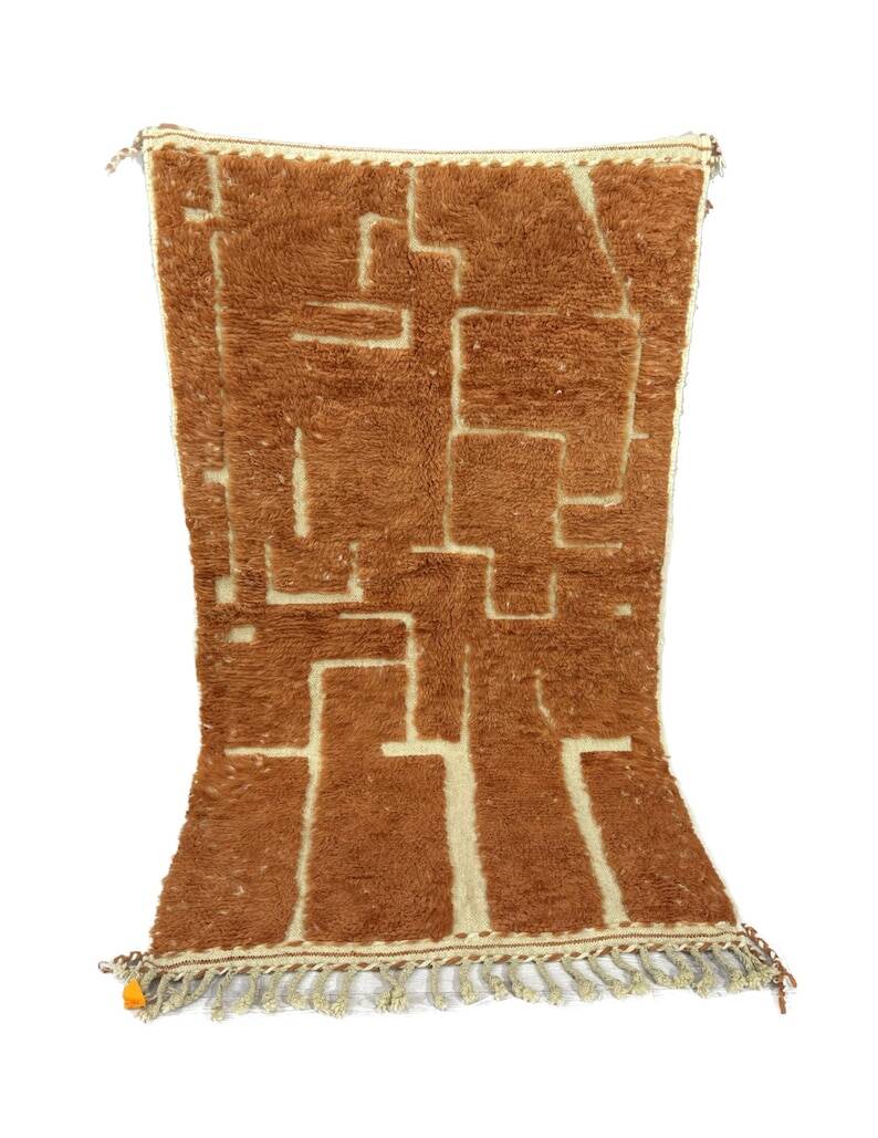 Traditional hand-woven Berber wool rug, size 150 x 250 cm