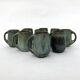 9 small denbac ceramic/flamed stoneware cups/glasses/mugs/liquor mugs • art deco • 1930