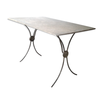 1900 garden table and its slate slab