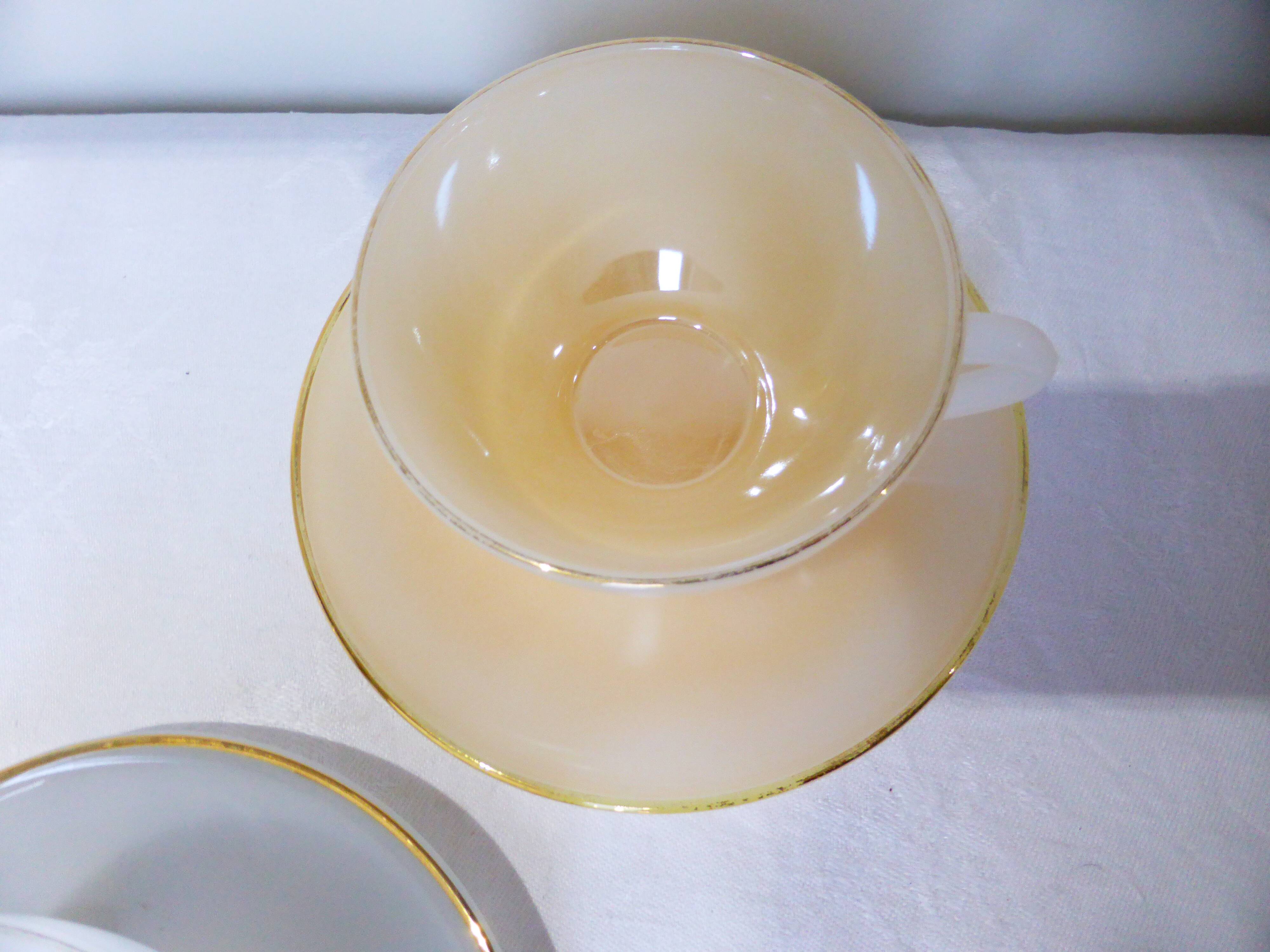 3 vintage Harlequin tea or chocolate cups and saucers 211291