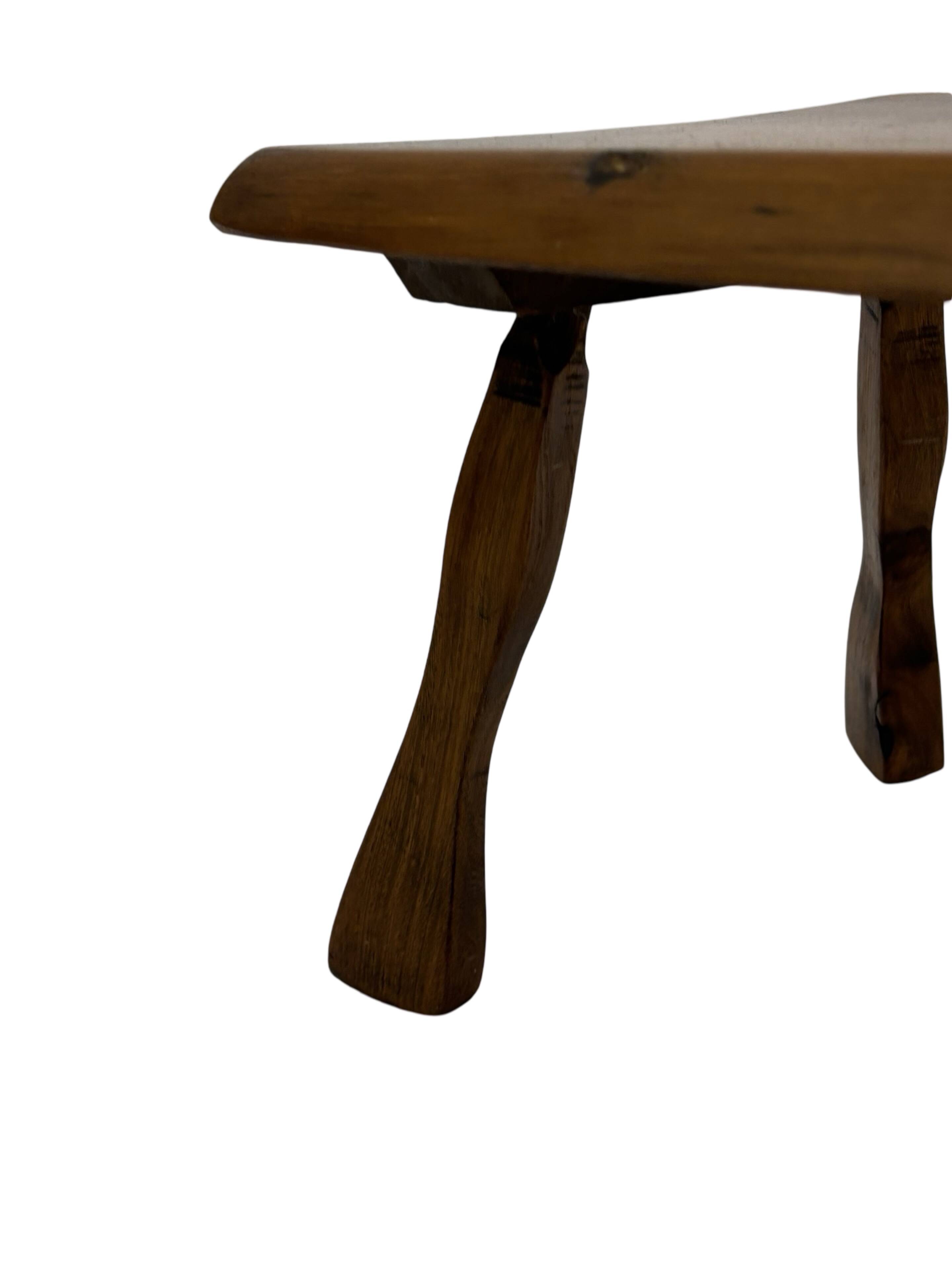 Vintage wooden side table small table wabi sabi natural design