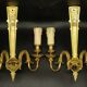 Pair of wall sconces in the style of Louis XVI - gilded bronze