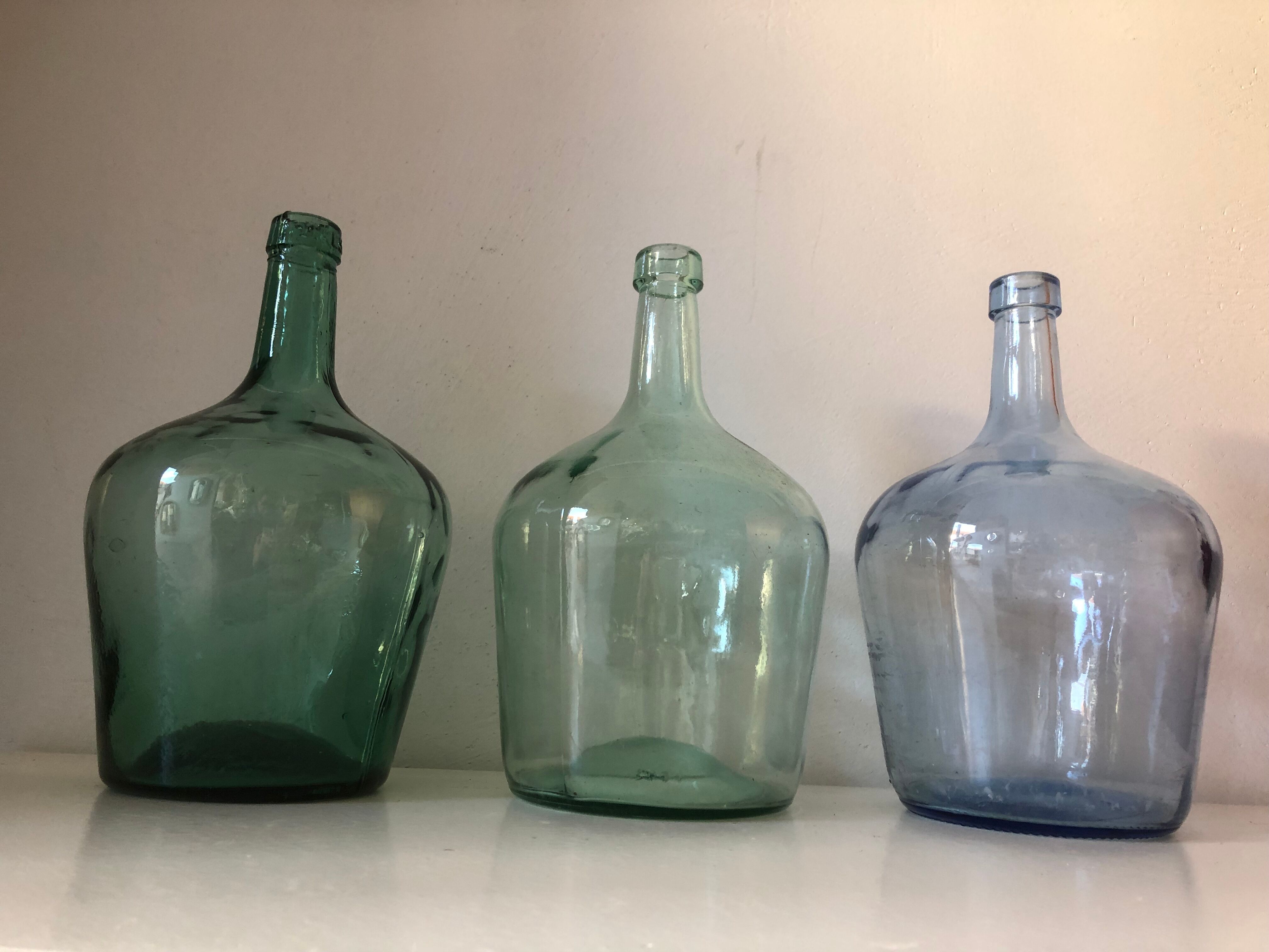 Demijohn  trio / vintage bottle