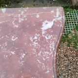 Louis xv style marble top marquetry chest of drawers