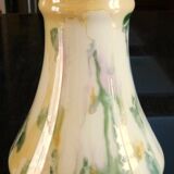 Large vase, blown glass with colored inclusions, Murano design from the 80s