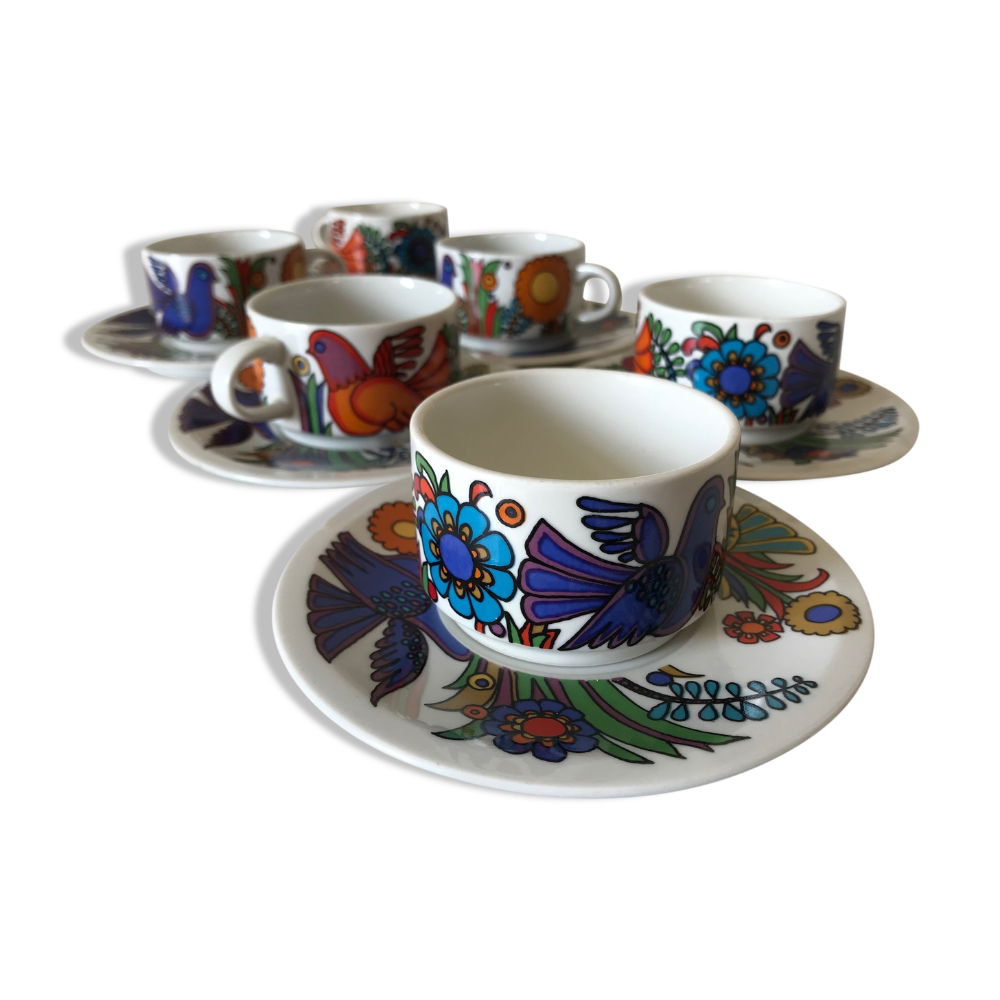 Coffee service Acapulco x 6 vintage 70s design