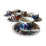 Coffee service Acapulco x 6 vintage 70s design