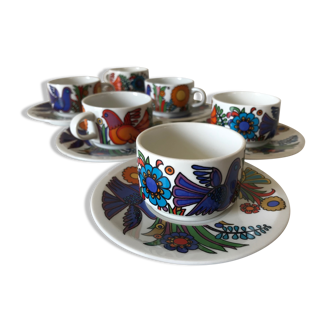 Coffee service Acapulco x 6 vintage 70s design
