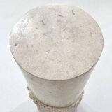 Hollywood regency style column in stone marquetry