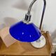 Blue opaline lamp with a marble base