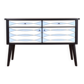 Mid-Century Op-Art. Hand-Painted German Sideboard, 1960s.
