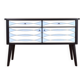 Mid-Century Op-Art. Hand-Painted German Sideboard, 1960s.