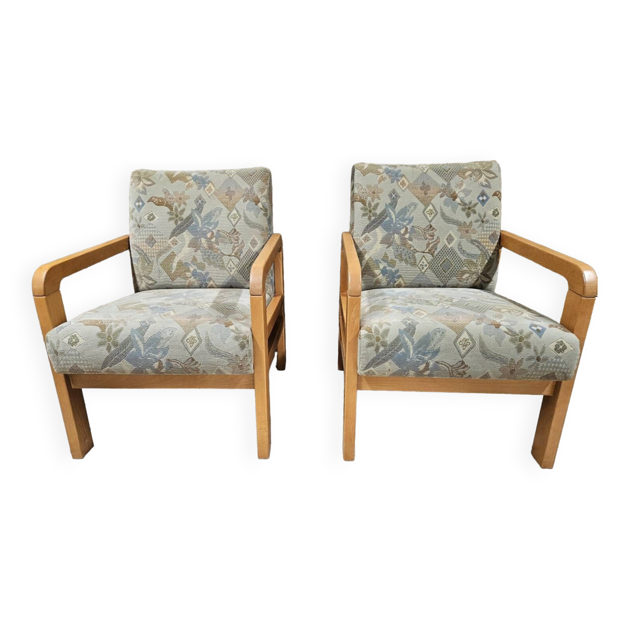 Paire de fauteuil chauffeuse 1970 vintage