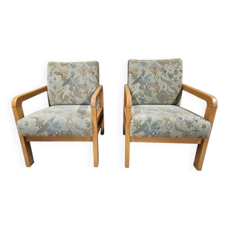Pair of vintage 1970s fireside chairs