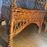 Paire de fauteuils en osier, 1960