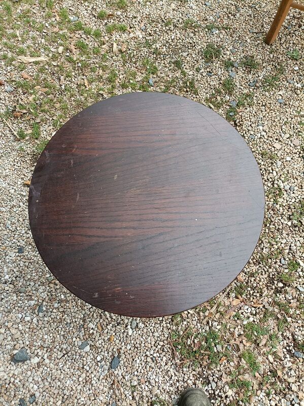 Solid wood side coffee table tripod legs