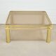 vintage brass coffee table smoked glass