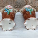 Pair of slipware vases