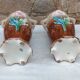 Pair of slipware vases