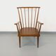 Vintage Baumann wooden armchair, Fan model, from the 60s