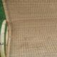 Vintage wicker rattan sofa bench