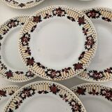 Lot of 9 colorful flat plates Orchies North