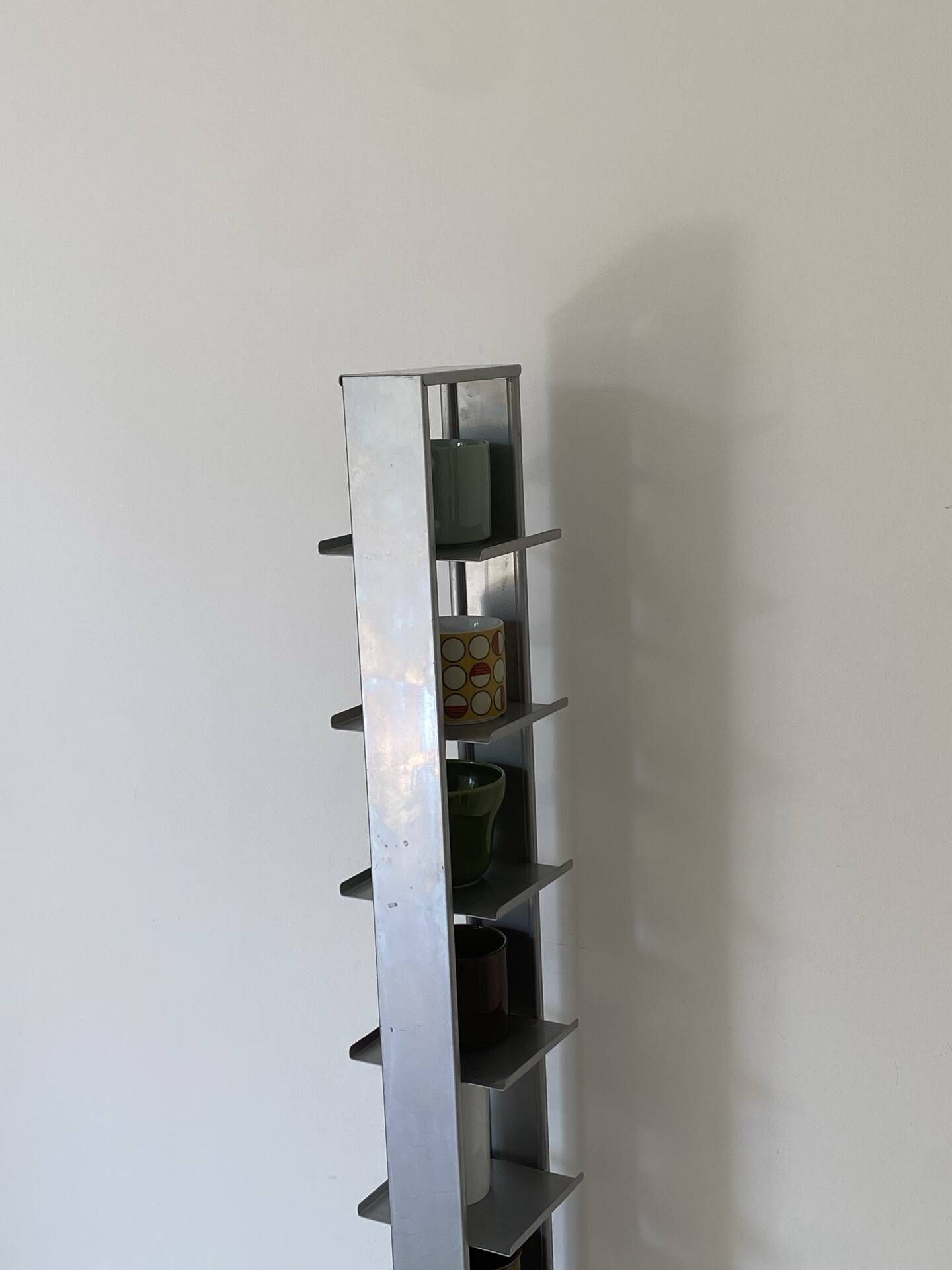 Metal tower and concrete block storage
