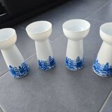 4 vintage Dutch vases for hyacinths
