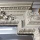 XXL antique mirror with mouldings