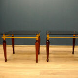 Pair of tables with crystal glass spiegel parsol, germany, 1970