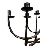 Brutalist wrought iron candlesticks from the 60s