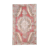 Tapis vintage turc rouge et beige 133x226cm