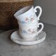 Vintage white glass cups