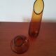 Lot de 2 vases ambrés vintage