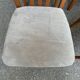 6 Scandinavian dining chairs in solid wood and grey fabric Denmark