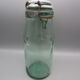 Antique glass jar L'IDEALE-porcelain stopper