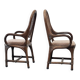 Ensemble de deux chaises d'appoint bohèmes sculpturales